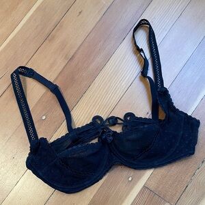 Elegant Black Coco De Mer Lace Bra